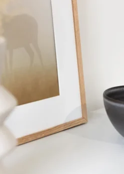 Ram Tunn Ek 35x50 cm - Passepartout Vit 30x35 cm