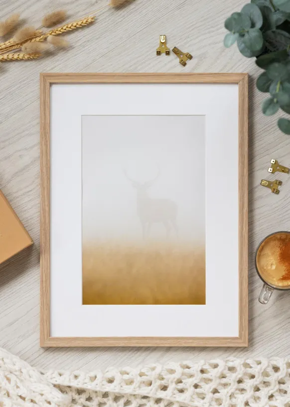 Ram Vemdalen Matt Akrylglas Ek 60x80 cm - Passepartout Vit 48,26x71,12 cm