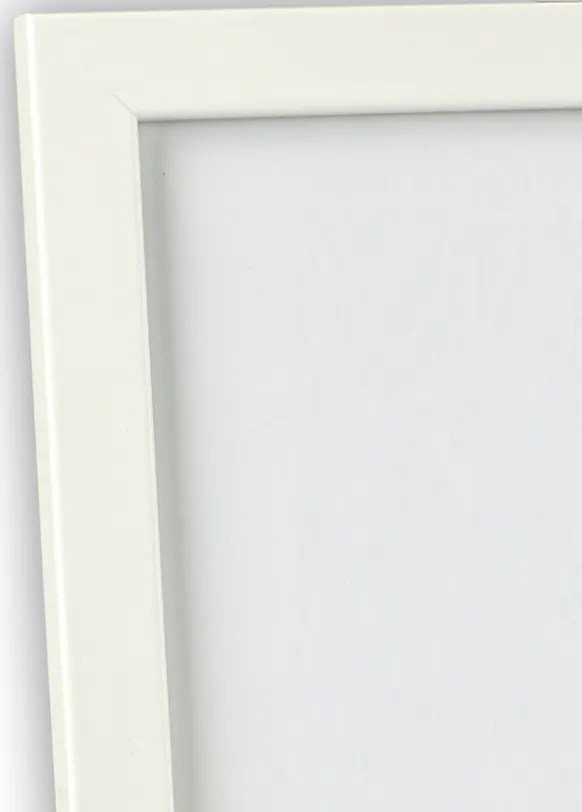 Ram White Wood Glossy 60x80 cm - Passepartout Vit 50x60 cm