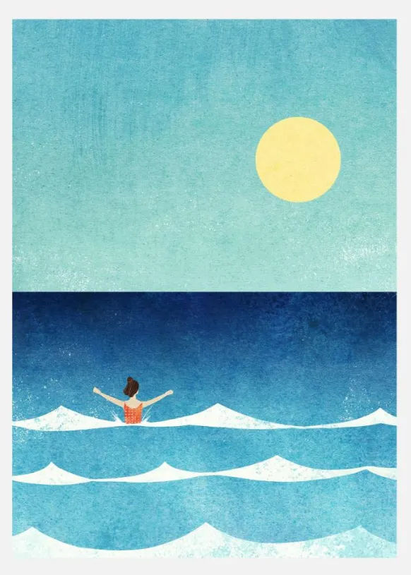 Sea Swim II Canvastavla (30x40 cm)