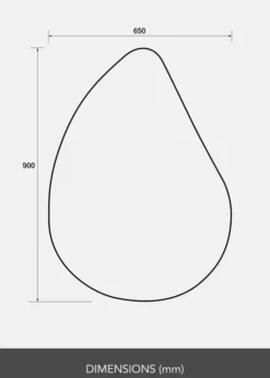 Spegel Droplet 65x90 cm