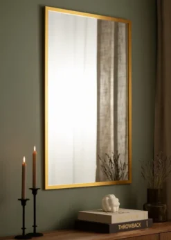 Spegel Gold Wood 73x103 cm