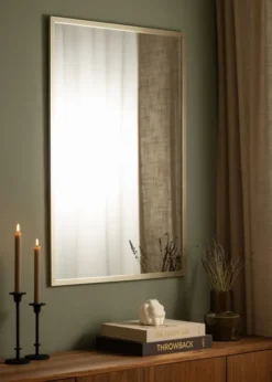 Spegel Silver Wood 73x103 cm