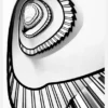 Spiral Stairs Bw Canvastavla (30x40 cm)