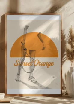 Sunset Orange Poster (21x29.7 cm (A4))