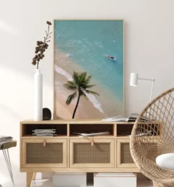 Surfing at the Beach Poster (21x29.7 cm (A4))