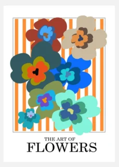 The Art Of Flowers Orange Stripe Canvastavla (30x40 cm)