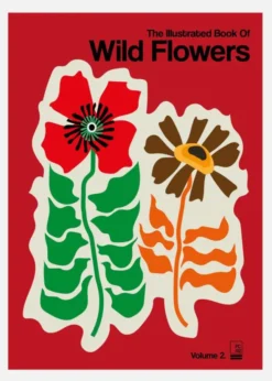 The Illustrated Book Of Wild Flowers Vol.2 Red Canvastavla (30x40 cm)