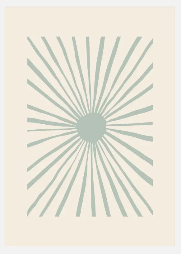 The Sun Grey Canvastavla (30x40 cm)
