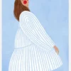 The Woman With The Blue Stripes Canvastavla (30x40 cm)