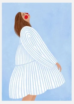 The Woman With The Blue Stripes Canvastavla (30x40 cm)