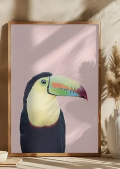 Toucan on Pink Poster (21x29.7 cm (A4))