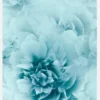 Turquoise Flowers Canvastavla (30x40 cm)