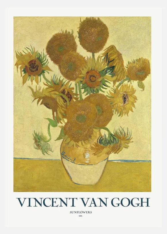 Van Gogh - Sunflowers Canvastavla (30x40 cm)