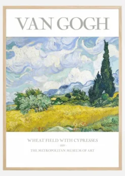 VAN GOGH - Wheat Field With Cypresses Poster (21x29.7 cm (A4))