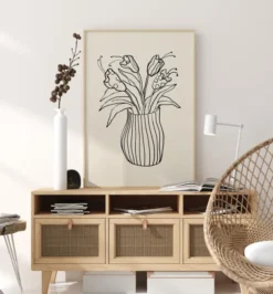 Vase Sketch Poster (21x29.7 cm (A4))