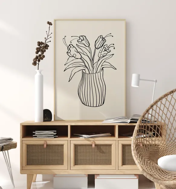 Vase Sketch Poster (21x29.7 cm (A4))