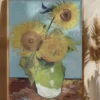 Vase With Three Sunflowers Poster (21x29.7 cm (A4))