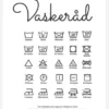Vaskeråd - Hvid Canvastavla (30x40 cm)