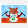 Vegan Cat Canvastavla (30x40 cm)