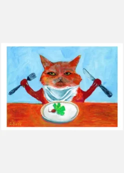 Vegan Cat Canvastavla (30x40 cm)