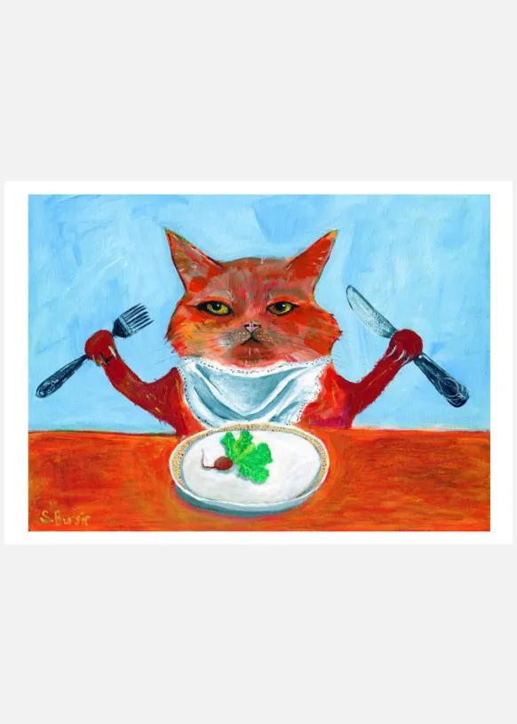 Vegan Cat Canvastavla (30x40 cm)