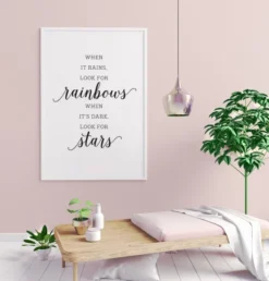 When it rains, look for rainbows Poster (21x29.7 cm (A4))