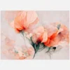 Wild Flowers On Beige Background Canvastavla (30x40 cm)