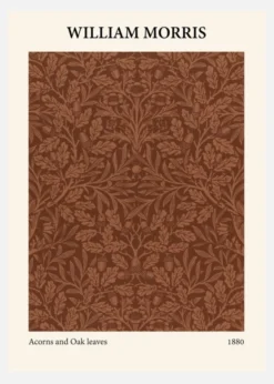 William Morris - Acorns And Oak Leaves Canvastavla (30x40 cm)