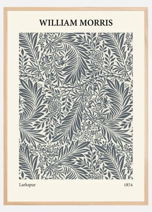 William Morris - Larkspur 3 Poster (21x29.7 cm (A4))