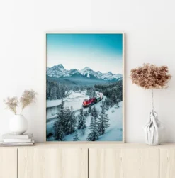 Winter Train Poster (21x29.7 cm (A4))