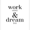 Work Hard & Dream Big Canvastavla (30x40 cm)