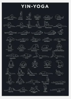 Yoga - Navy Canvastavla (30x40 cm)