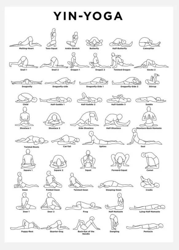 Yoga - White Canvastavla (30x40 cm)