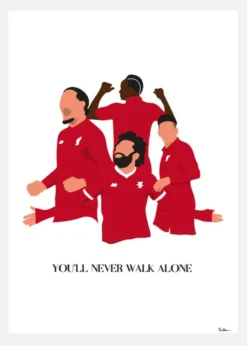 You Will Never Walk Alone-liverpool Players Canvastavla (30x40 cm)